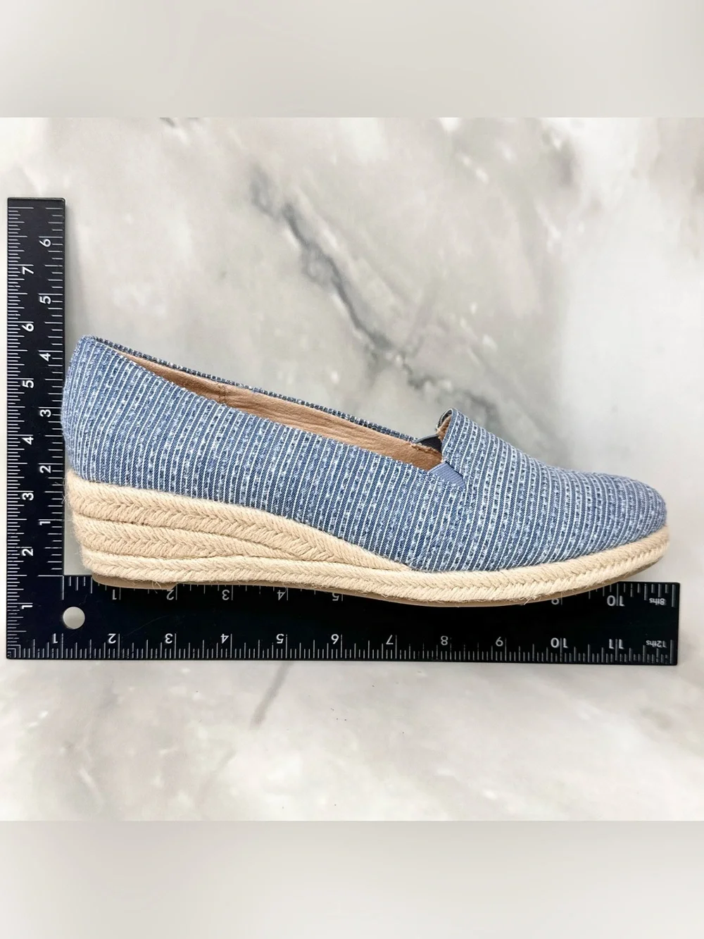 Life Stride Canvas Slip On Kamilla Wedge Espadrilles 9.5 Wide